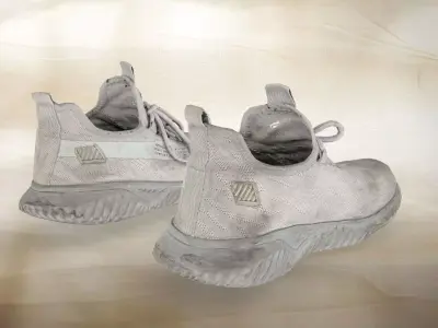 A pair of used shoes 015 Low-poly 3D model