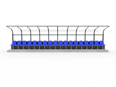 Soccer Bench 02 3D model purchase