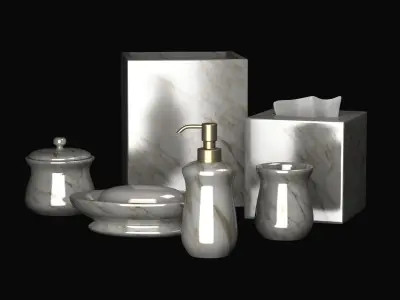 Bathroom Decorative Set A Touch Of Lace 3D model