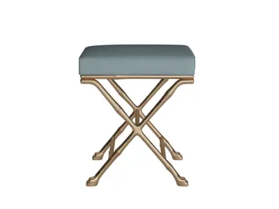 Faux Bamboo Footstool 3D model