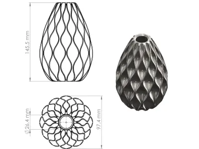 vase for 3dprint Free 3D print model