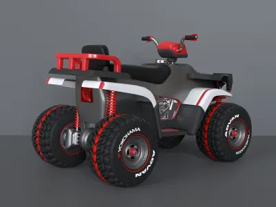 Childrens sports plastic ATV 3D model