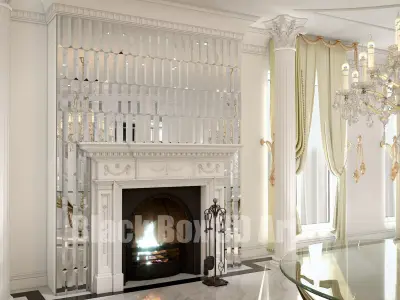 Classic interior design of the villa 3D model