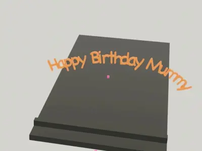 Happy birthday mummy animated Free 3D model
