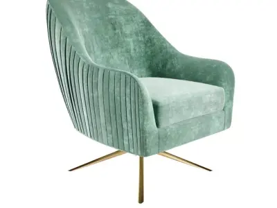 Elle Decor - Jolie Swivel Armchair 3D model