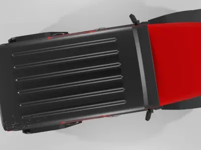  Jeep Wrangler-Red 3D model