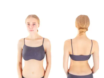 Female sport 08 Low-poly 3D model