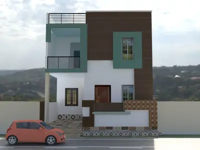 INDIAN MODERN HOUSE DESIGN Free 3D model