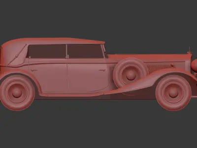 3D model of a vintage car 3D model