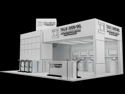 Booth Exhibition Stand a565b 3D model