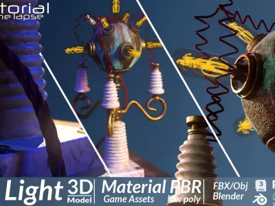 Light 3D Model Low-poly 3D model