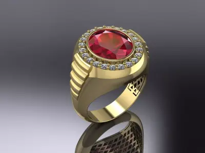 Jewelry Ring Gold 3D print model