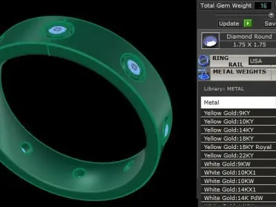 Infinity Diamond Box Band Ring Engagement Fashion Size6 3D print model