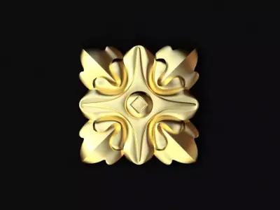 Central decor ornament for furniture 3D model 278