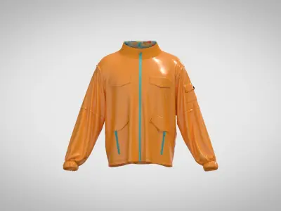 Male raincoat Free 3D model