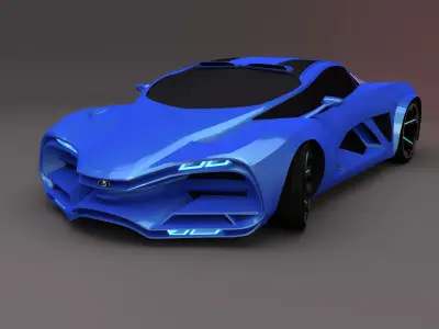 Lada Raven  Low-poly 3D model