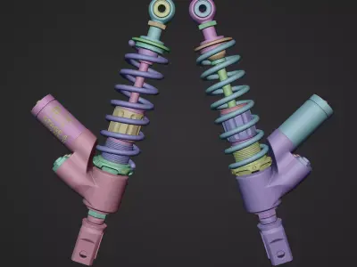 RT  Stage 6 Racing Forks Low-poly 3D model