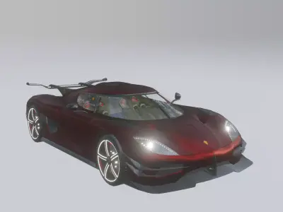 koenigsegg one Low-poly 3D model