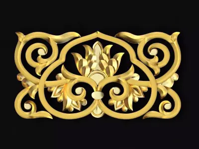 Central decor ornament for furniture 3D model 563