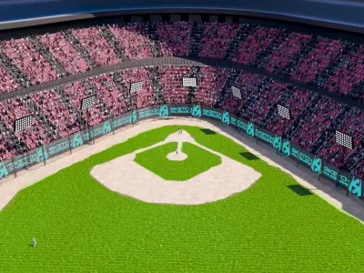 BASEBALL STADIUM Low-poly 3D model purchase