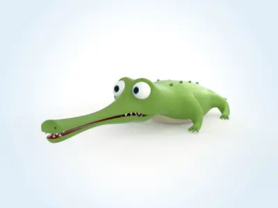 Gharial Crocodile 3D model