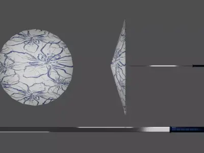 umbrella sword model Low-poly 3D model