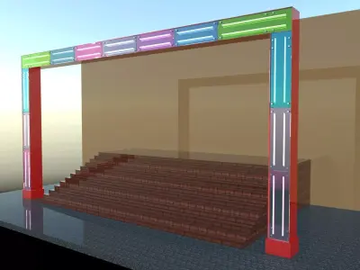 Arch illuminated 3D model