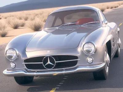 Mercedes 300SL Gullwing w198 1955 3D model