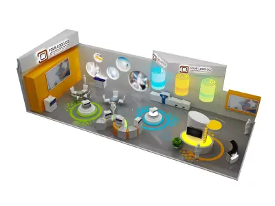  Booth Exhibition Stand a465e 3D model