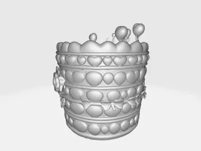 Valentine Heart Gift Box Romantic Decorative Container  3D print model