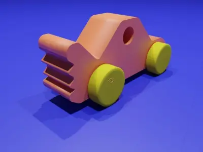 SUPER CAR Low-poly 3D model