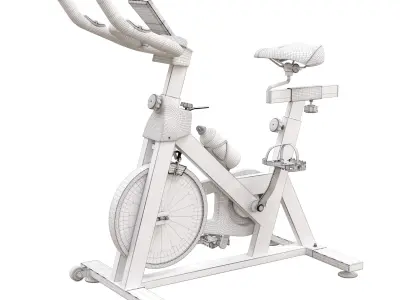 Exercise bike 3D model 2