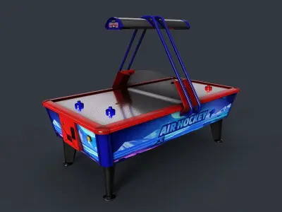 Air Hockey Table 1 PBR Game Ready Low-poly 3D model