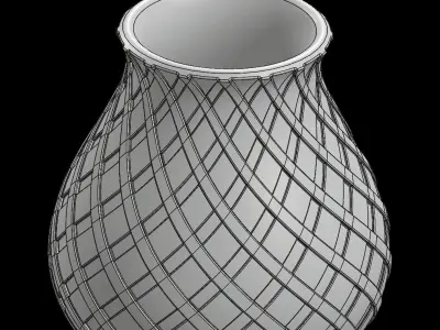 safeen s wicker vase 3D print model