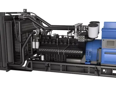 Industrial Diesel Generator 3D model
