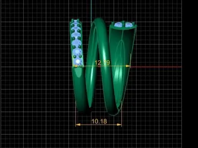 Luxury Engagement ring 3d Printable Model 3D print model shop