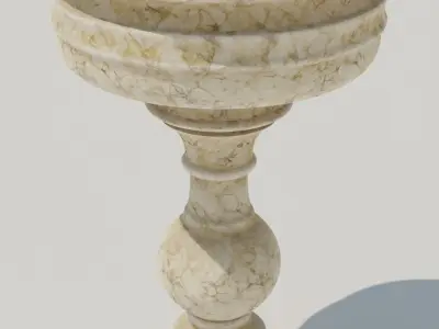 Vase 3D model marble Low-poly 3D model