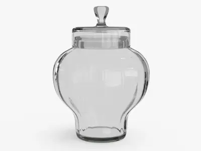 Glass Vase Set of 7 Low-poly 3D model