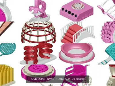 KIDS SUPER SAVER TOYS PACK 3D Model Collection