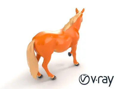 Muscular Horse 3D Model Pack Low-poly 3D model