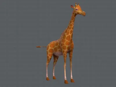 Giraffe V01 Low-poly 3D model