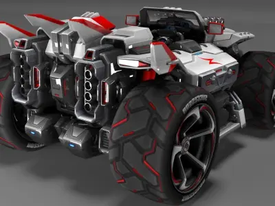 SuperCar S-Renault 3D Model 3D model