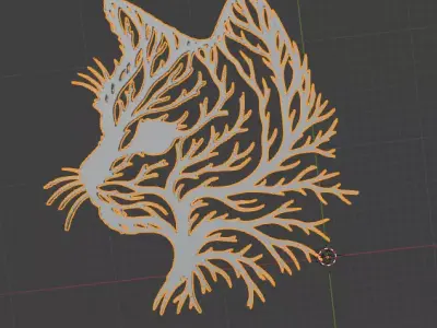 Stylized Tree Branch Wall Art Decor 3D print model