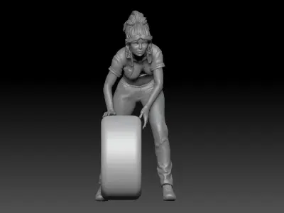 SEXY GIRL F1 PIT STOP 5 3D print model