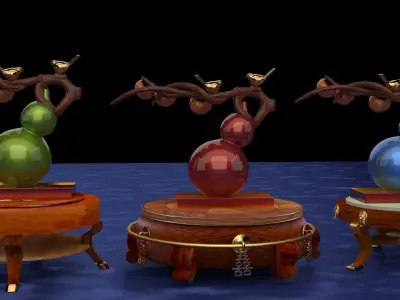 Chinese decorative gourd   3D model