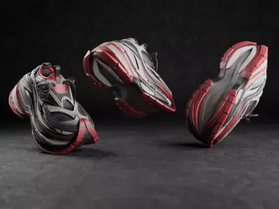 Balenciaga Platform Sneaker Low-poly 3D model