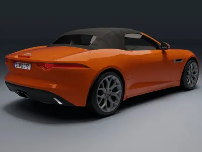 Jaguar F-Tipi R Low-poly 3D model