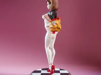 Anime Racing Bunny Girl - 3D Print Ready 3D print model