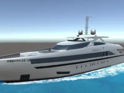 Heese Amore Mio Yatch lowpoly 3D model Low-poly 3D model