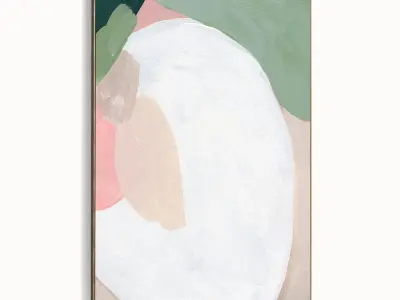 Plaster Two Photo Frame 370 Low-poly 3D model